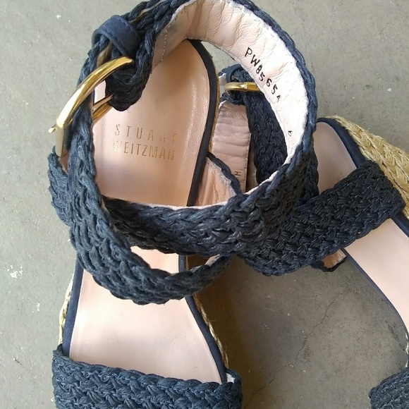 Stuart Weitzman Alex Crochet Sandal Wedges, Sz 6 - Picture 5 of 6